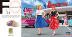 Hasegawa Figure Collection Series: Set of 2 50s American Girls 1/24 Plastic Model- Japan Figure Store - #1 Bring To You The Best Japanese Goods