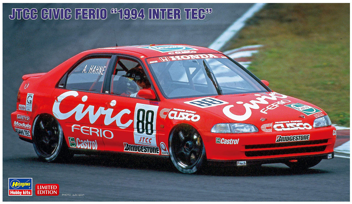 HASEGAWA 20385 Jtcc Civic Ferio 1994 Inter Tec 1/24 Scale Kit- Japan Figure Store - #1 Bring To You The Best Japanese Goods