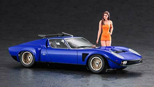 Hasegawa 1/24 Lamborghini Jota Svr W / Italian Girls Figure Plastic Model- Japan Figure Store - #1 Bring To You The Best Japanese Goods