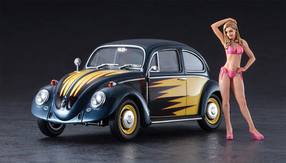 HASEGAWA Sp445 Volkswagen Beetle 1966 Cal Looker W/Blonde Girl Figure 1/24 Scale Kit- Japan Figure Store - #1 Bring To You The Best Japanese Goods