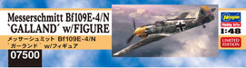 HASEGAWA Messerschmitt Bf109E-4/N Galland W/Figure- Japan Figure Store - #1 Bring To You The Best Japanese Goods