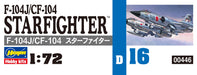 HASEGAWA 1/72 F-104J/Cf-104 Starfighter J.A.S.D.F Interceptor / Canadian Armed Forces Fighter Plastic Model- Japan Figure Store - #1 Bring To You The Best Japanese Goods
