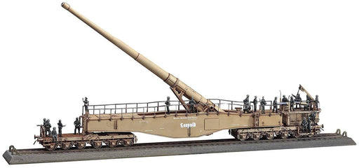 HASEGAWA Mt58 German Railway Gun K5 E Leopold With Figure 1/72 Scale Kit- Japan Figure Store - #1 Bring To You The Best Japanese Goods
