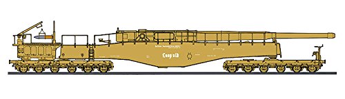 HASEGAWA Mt58 German Railway Gun K5 E Leopold With Figure 1/72 Scale Kit- Japan Figure Store - #1 Bring To You The Best Japanese Goods