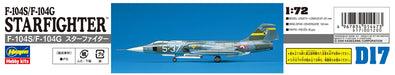 HASEGAWA D17 F-104S/F-104G Starfighter Italian 1/72 Scale Kit- Japan Figure Store - #1 Bring To You The Best Japanese Goods