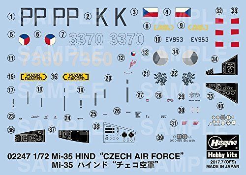 Hasegawa 1/72 Mi-35 Hind Czech Air Force Model Kit- Japan Figure Store - #1 Bring To You The Best Japanese Goods
