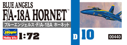 Hasegawa Blue Angels F/A-18A Hornet 1/72 Scale US Navy Plastic Model Kit D10- Japan Figure Store - #1 Bring To You The Best Japanese Goods