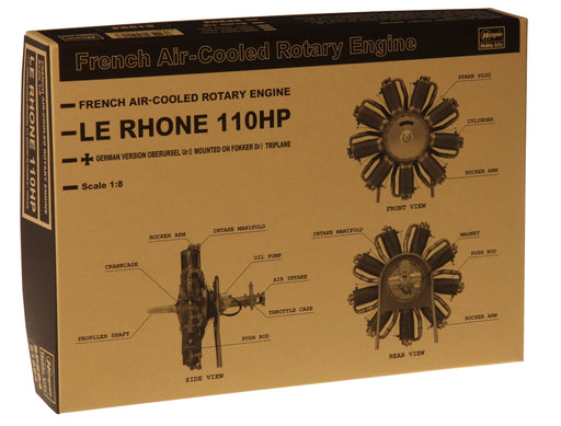 HASEGAWA Sp294 51994 French Rotary Engine Le Rhone 110Hp 1/8 Scale Kit- Japan Figure Store - #1 Bring To You The Best Japanese Goods