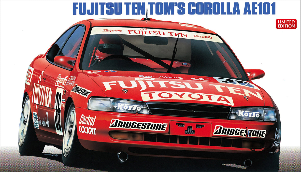 HASEGAWA 20302 Fujitsu Ten Tom'S Corolla Ae101 1/24 Scale Kit- Japan Figure Store - #1 Bring To You The Best Japanese Goods