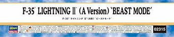 Hasegawa F-35 Lightning Ii Typea 'beast Mode' Plastic Model- Japan Figure Store - #1 Bring To You The Best Japanese Goods