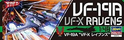 Hasegawa Macross Plus Vf-19a 'vf-x Ravens' 1/48 Scale Plastic Model- Japan Figure Store - #1 Bring To You The Best Japanese Goods