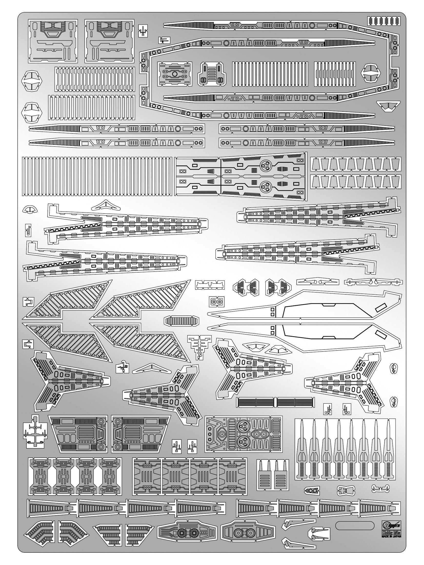 Hasegawa Super Dimension Fortress Macross Do You Remember Love Sdf-1 Macross Fortress Ship Detail Up Etching Parts 1/4000 Scale Plastic Model Parts Qg61- Japan Figure Store - #1 Bring To You The Best Japanese Goods