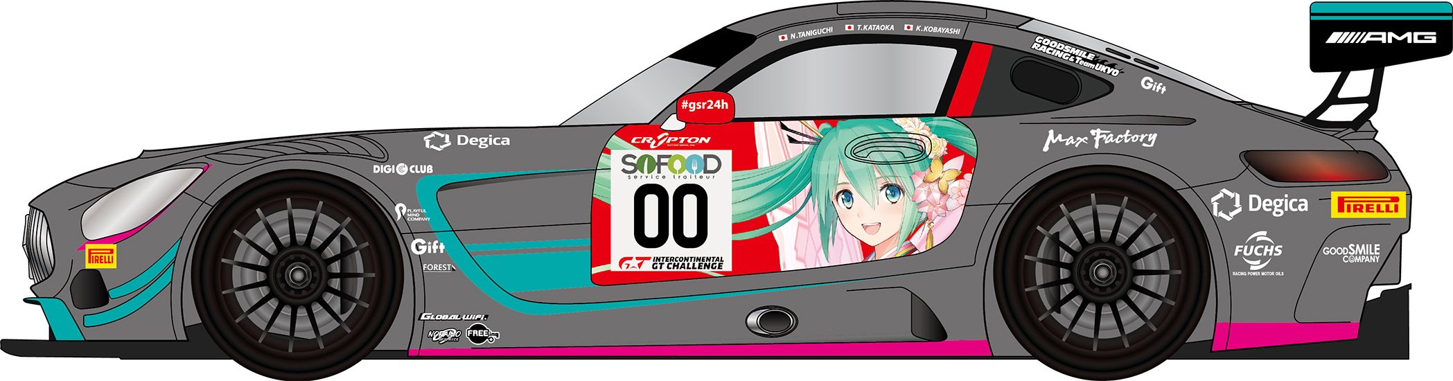 Good Smile Racing Hatsune Miku Gt Project 2017 Spa24H Final Ver. 1/32 Scale Abs Pre-Painted Minicar (Japan)- Japan Figure Store - #1 Bring To You The Best Japanese Goods