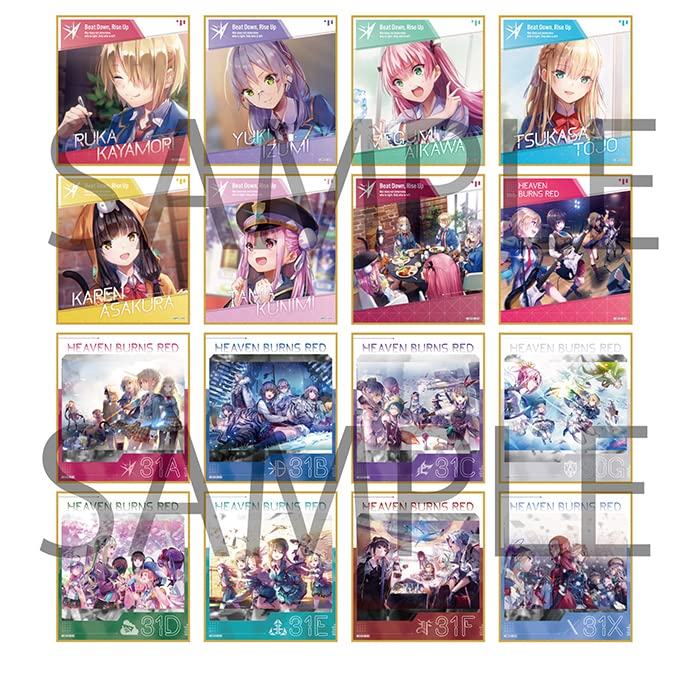 ENSKY Heaven Burns Red Shikishi Art Collection 16Pcs Complete Box- Japan Figure Store - #1 Bring To You The Best Japanese Goods