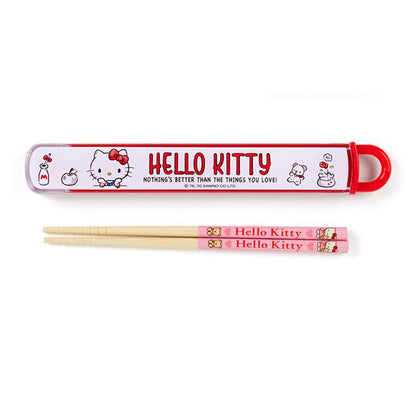 SANRIO Chopsticks With Case Hello Kitty- Japan Figure Store - #1 Bring To You The Best Japanese Goods