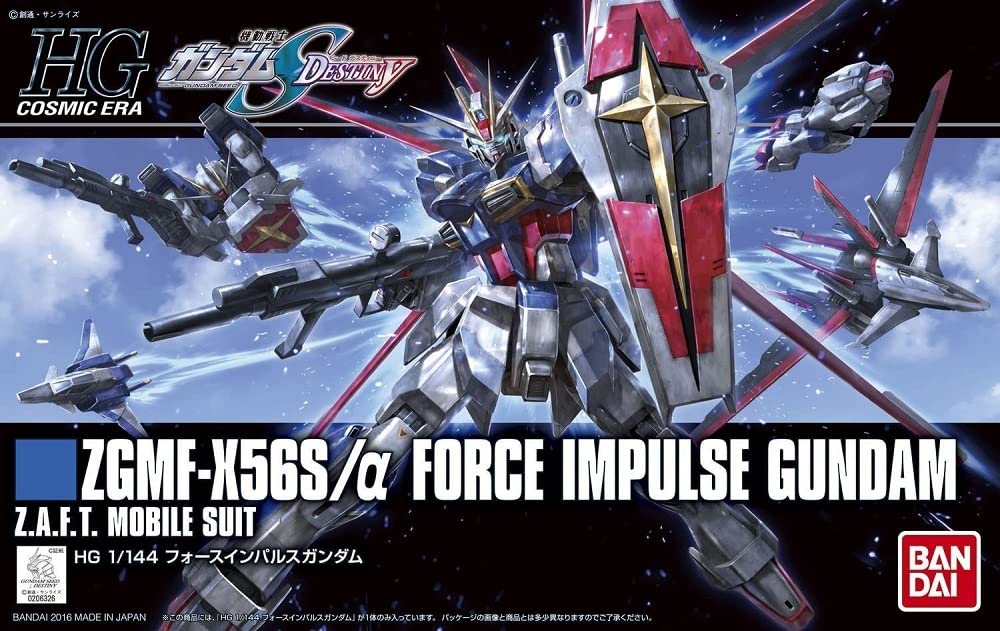 BANDAI Hguc 198 Gundam Zgmf-X56S/A Force Impulse Gundam 1/144 Scale Kit- Japan Figure Store - #1 Bring To You The Best Japanese Goods