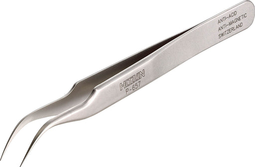 HOZAN P-657 Precise Stainless Steel Tweezers Non-Magnetic Type Tip Width: 0.2Mm- Japan Figure Store - #1 Bring To You The Best Japanese Goods