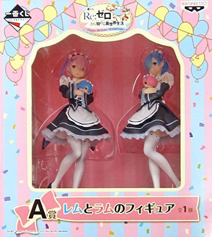Generic Product Japan Ichiban Kuji Re:Zero Happy Birthday Rem & Ram Figures Prize A- Japan Figure Store - #1 Bring To You The Best Japanese Goods