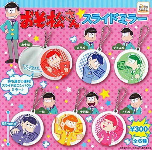 Ip4 Osomatsu's Slide Mirror All 6set Gasha Capsule Figures Complete- Japan Figure Store - #1 Bring To You The Best Japanese Goods