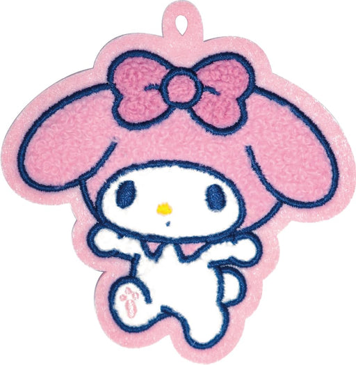 J'S Planning My Melody Pink Fluffy Embroidered Bag Charm 8X8X1Cm Japan - Wcm001- Japan Figure Store - #1 Bring To You The Best Japanese Goods
