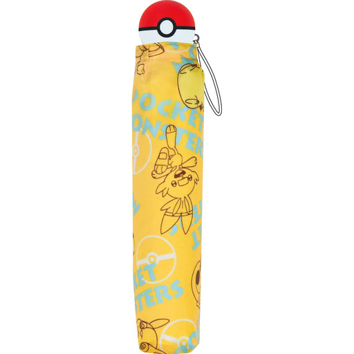 J'S PLANNING Pokemon Character Icon Handle Folding Umbrella 'Monster Ball' Light Yellow- Japan Figure Store - #1 Bring To You The Best Japanese Goods