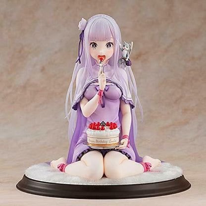 Kadokawa Re:zero Emilia: Birthday Cake Ver. 1/7 Scale Figure- Japan Figure Store - #1 Bring To You The Best Japanese Goods