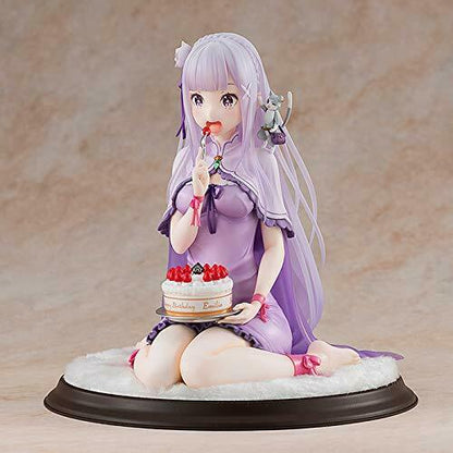 Kadokawa Re:zero Emilia: Birthday Cake Ver. 1/7 Scale Figure- Japan Figure Store - #1 Bring To You The Best Japanese Goods