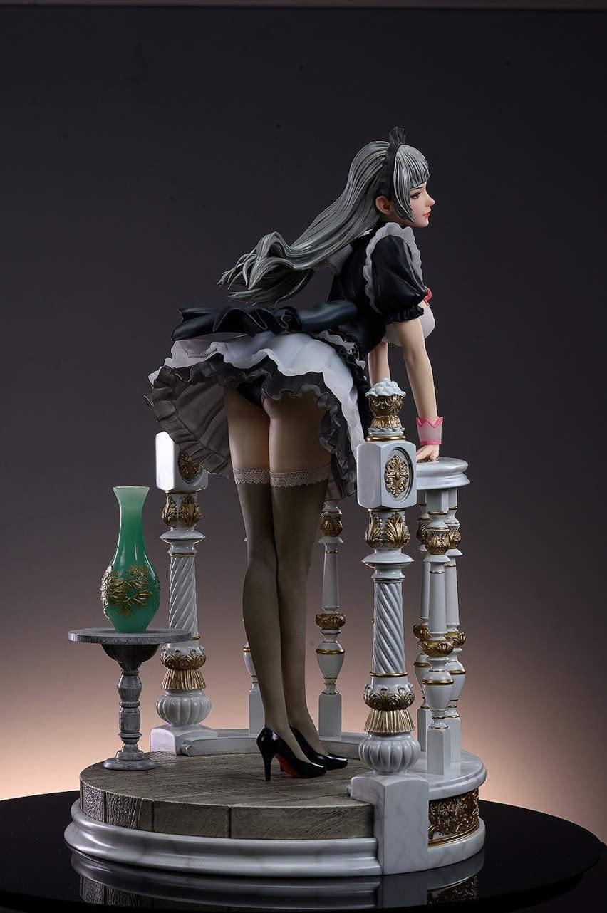 Kaitendo Holiday Maid Monica Tecia (Pedestal, Marble) 1/4 Scale Cold Cast Painted Complete Figure- Japan Figure Store - #1 Bring To You The Best Japanese Goods
