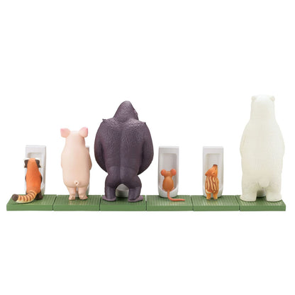 KAIYODO Miniq Miniature Cube Sato Kunio'S Animal Bathroom In Groups Tsure O O O 1 Box 6 Pcs- Japan Figure Store - #1 Bring To You The Best Japanese Goods