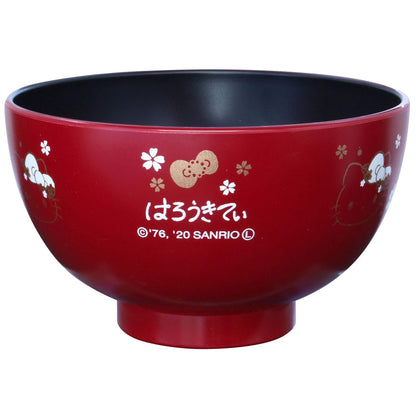 Kaneshotouki Hello Kitty Japanese Tableware Lacquered Soup Bowl M Sakura 312526- Japan Figure Store - #1 Bring To You The Best Japanese Goods