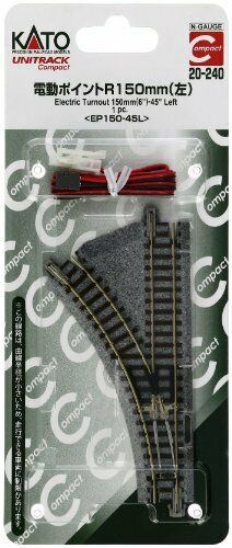 Kato N Gauge 20-240 Electric Turnout 150mm 6''-45 Degree Left Ep150-45l - Japan Figure