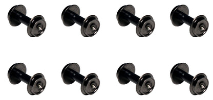 Kato N Gauge Black Hollow Shaft Wheels Short Axle for Snap-On Trucks 8pc Set- Japan Figure Store - #1 Bring To You The Best Japanese Goods