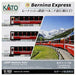 Kato N Gauge Rhaetian Railway Bernina Express Logo Basic Set 3 Cars 10-1655 - Japan Figure