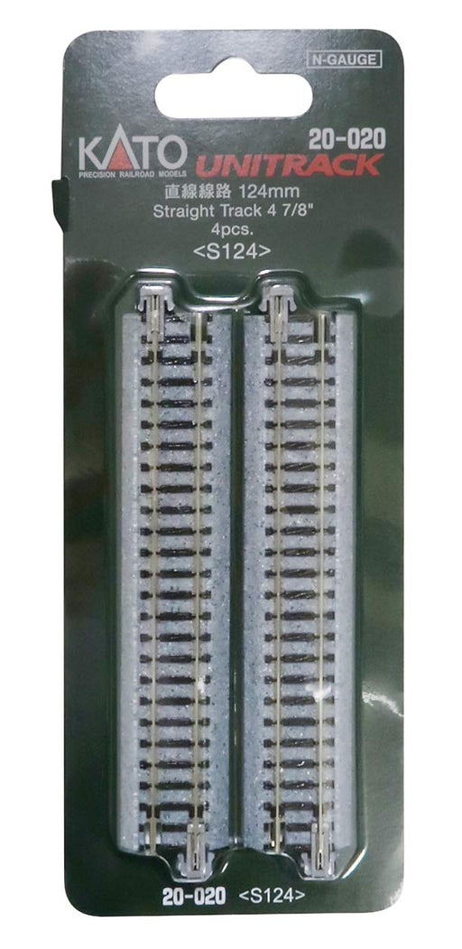 Kato N Gauge 20-020 Straight Track 124mm 4pcs- Japan Figure Store - #1 Bring To You The Best Japanese Goods