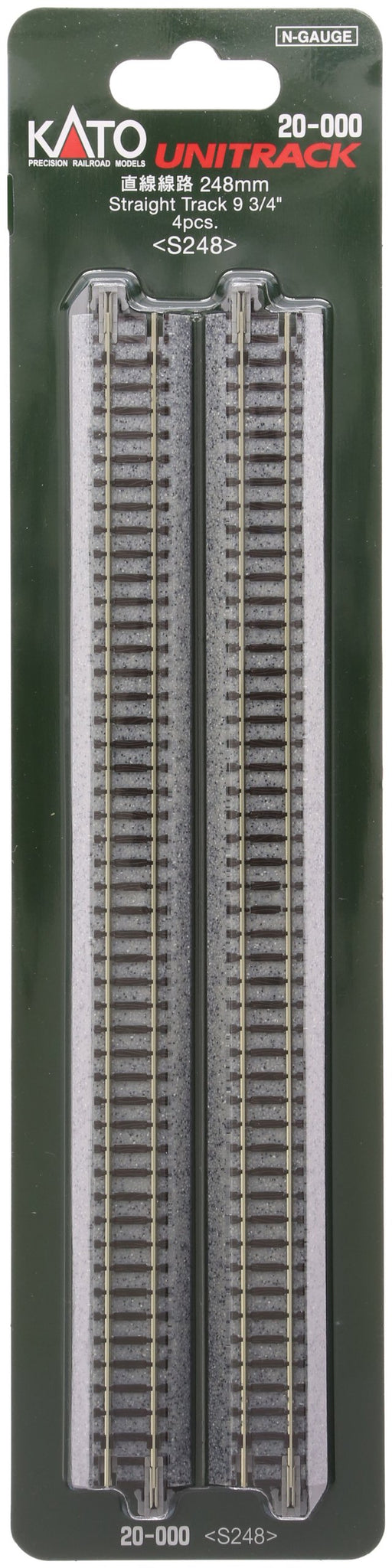 Kato N Gauge 20-000 4PC 248mm Straight Track- Japan Figure Store - #1 Bring To You The Best Japanese Goods