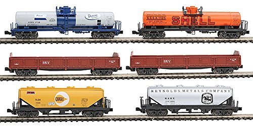 Kato Mixed Freight Train 6-Car Set N Gauge Rail Model - Foreign Vehicle 106-6275- Japan Figure Store - #1 Bring To You The Best Japanese Goods