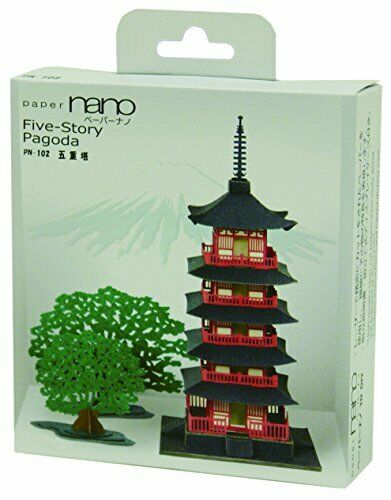 Kawada Pn102 Papernano Five Storied Pagoda Paper Craft Model- Japan Figure Store - #1 Bring To You The Best Japanese Goods