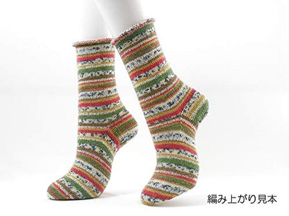Opal Peace Socks Knitting Kit Set - Japan Wool (Kfs102) W/Needles (B) - Lollipop Green- Japan Figure Store - #1 Bring To You The Best Japanese Goods