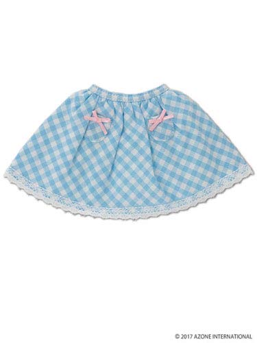 Kikipop! Kpt021 [Kikipop! For] Kinoko Planet Little Pocket Skirt Light Blue Check- Japan Figure Store - #1 Bring To You The Best Japanese Goods