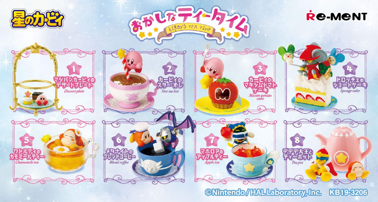RE-MENT Kirby: Sweet Tea Time 1 Box 8 Pcs Complete Set- Japan Figure Store - #1 Bring To You The Best Japanese Goods