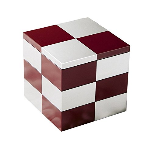 Beishi Lacquer Ware Store Kaze-Ya Style Ichimatsu 5.0 Silver Vermilion Kz2320A Japan- Japan Figure Store - #1 Bring To You The Best Japanese Goods