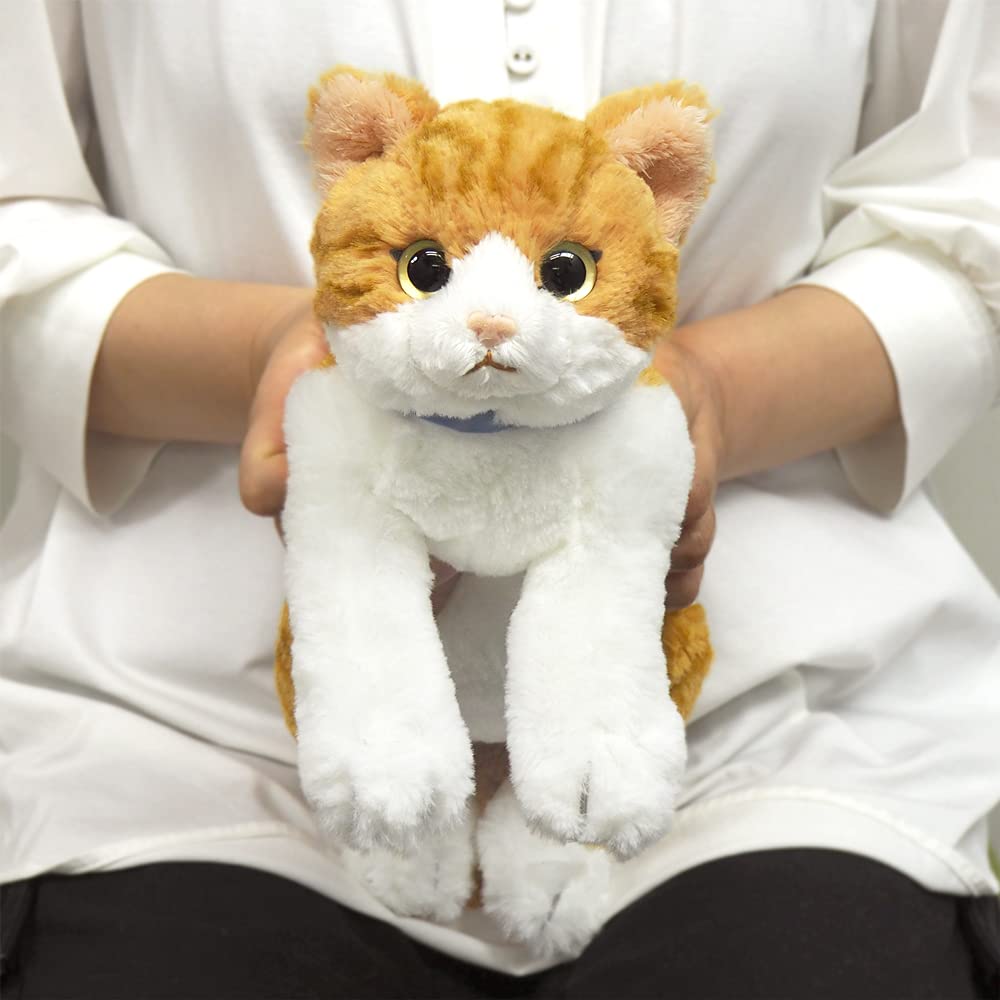 SUNLEMON - Plush Doll Hiza Neko Chashiro - White/Brown Cat Size S- Japan Figure Store - #1 Bring To You The Best Japanese Goods