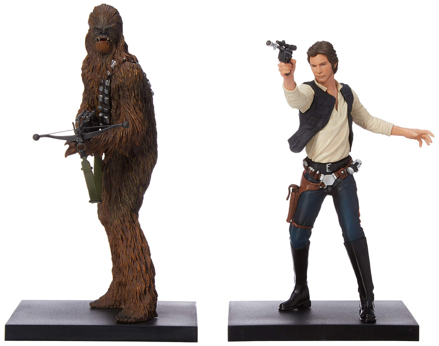 KOTOBUKIYA Sw88 Artfx + Star Wars Han Solo & Chewbacca 1/10 Scale Figure 2 Set- Japan Figure Store - #1 Bring To You The Best Japanese Goods