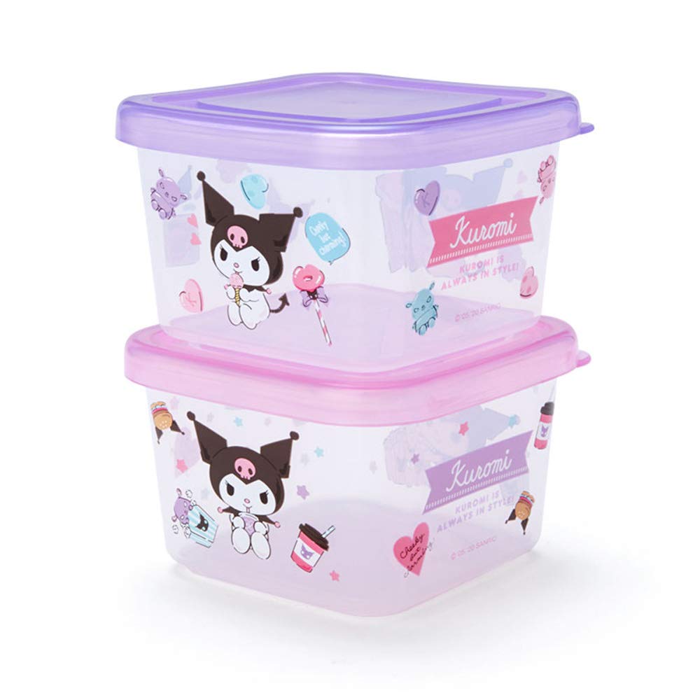 SANRIO Mini Food Container Storage Container Set Of 2 Kuromi- Japan Figure Store - #1 Bring To You The Best Japanese Goods