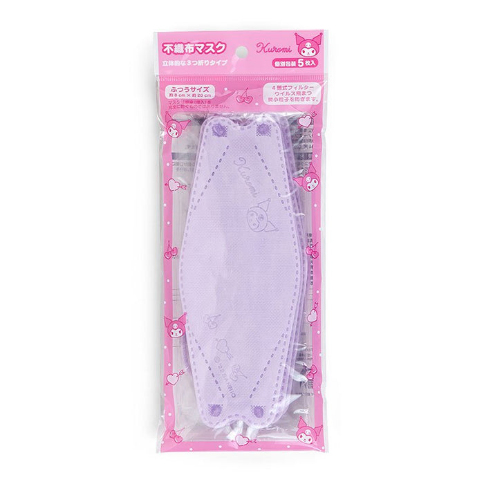 Kuromi Three-Dimensional Non-Woven Mask 5 Pieces- Japan Figure Store - #1 Bring To You The Best Japanese Goods