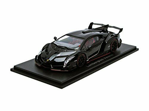 Kyosho 1/43 Lamborghini Veneno Black/red Line Black Diecast Car 5571bkr - Japan Figure
