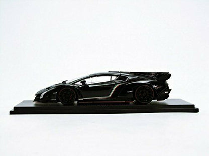 Kyosho 1/43 Lamborghini Veneno Black/red Line Black Diecast Car 5571bkr- Japan Figure Store - #1 Bring To You The Best Japanese Goods