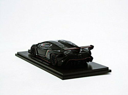 Kyosho 1/43 Lamborghini Veneno Black/red Line Black Diecast Car 5571bkr- Japan Figure Store - #1 Bring To You The Best Japanese Goods