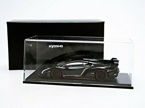 Kyosho 1/43 Lamborghini Veneno Black/red Line Black Diecast Car 5571bkr- Japan Figure Store - #1 Bring To You The Best Japanese Goods