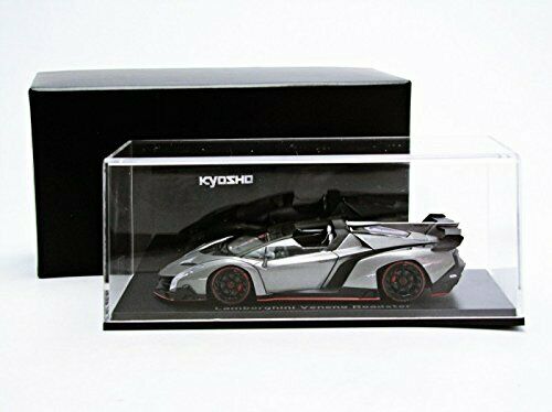 Kyosho 1/43 Lamborghini Veneno Road Ster Gray/red Line Gray Diecast Car 5572gr- Japan Figure Store - #1 Bring To You The Best Japanese Goods
